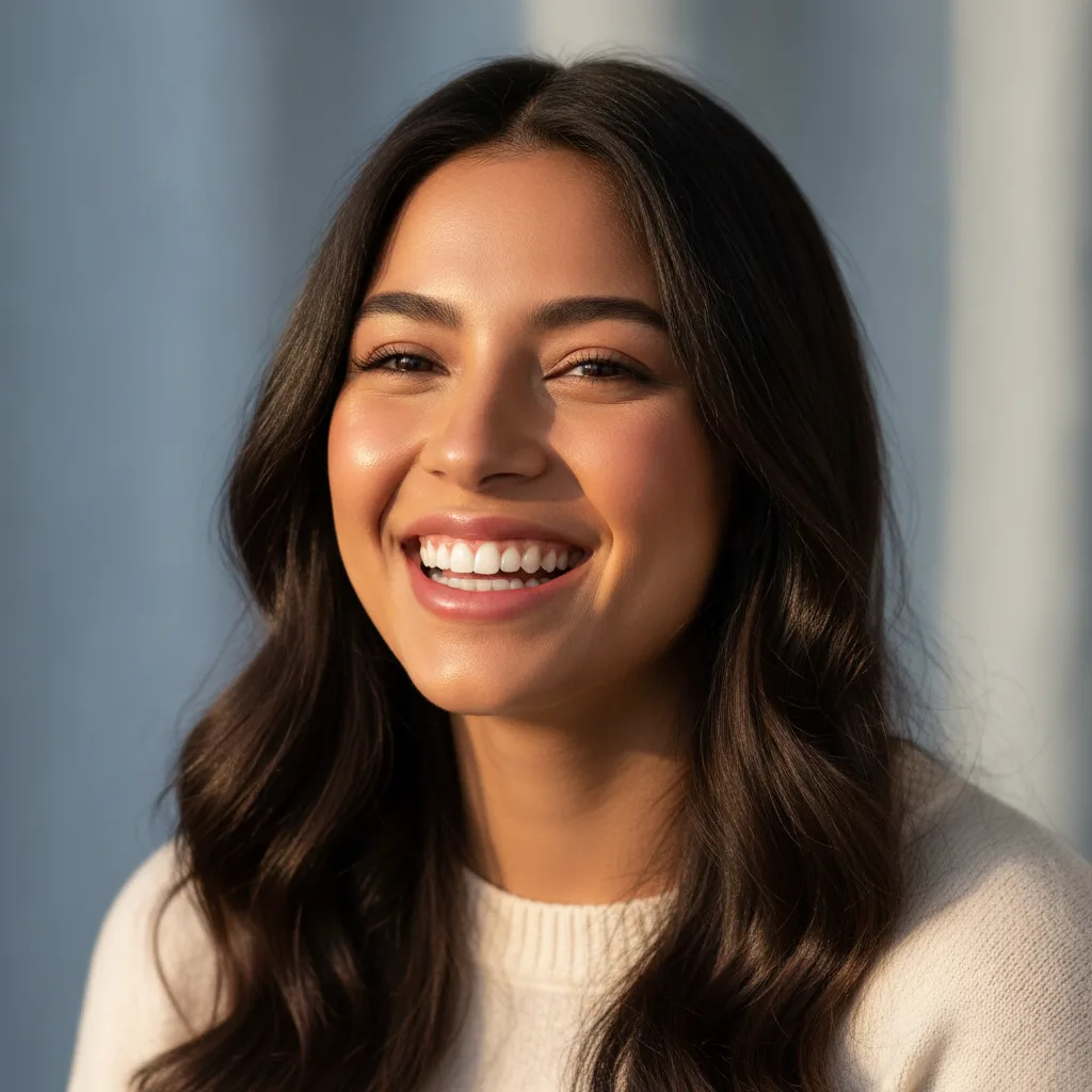 Close-up of a radiant natural smile